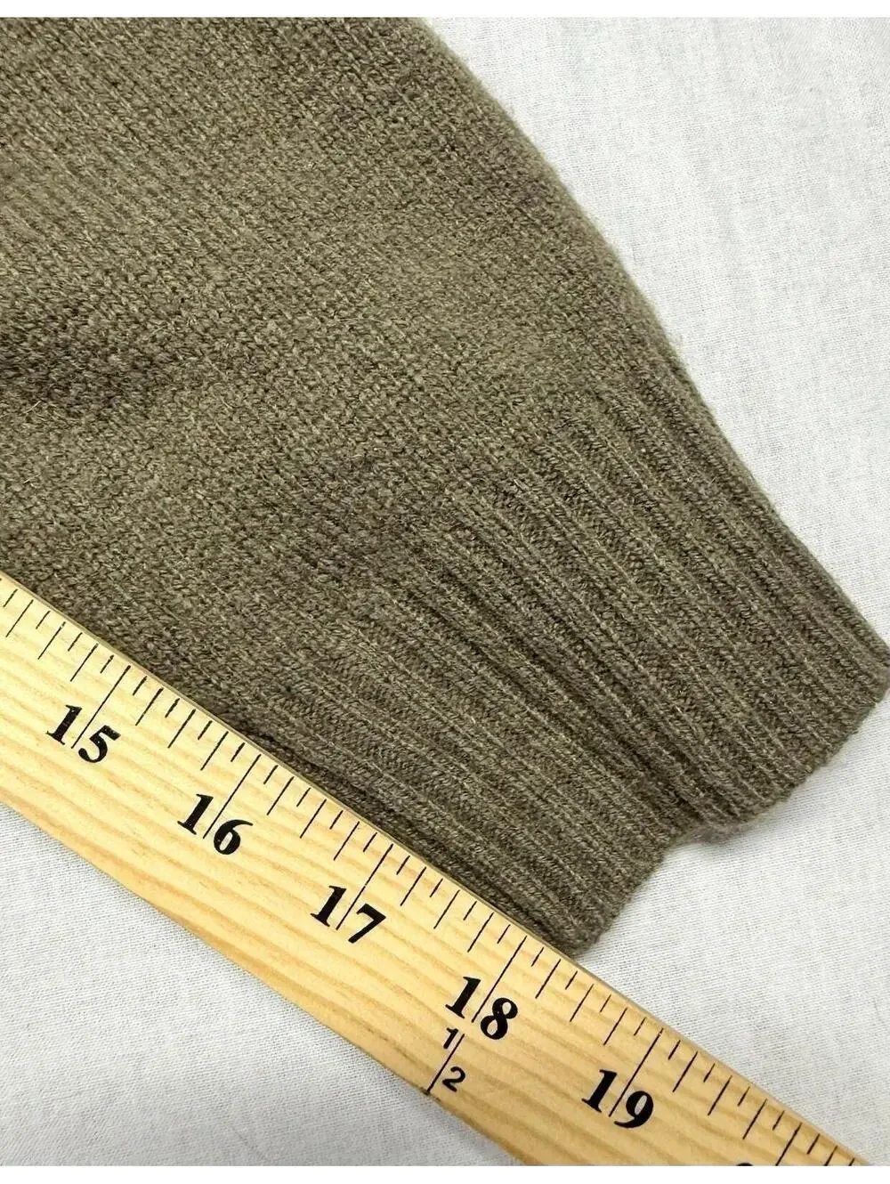 Jos A. Bank Lambs Wool 1/4 Zip Sweater Men Sz M Green Pullover Preppy‎ Old Money